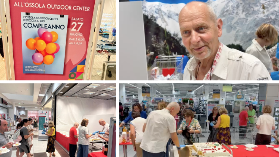 Undici candeline per l'Ossola Outdoor Center, torta a tutti